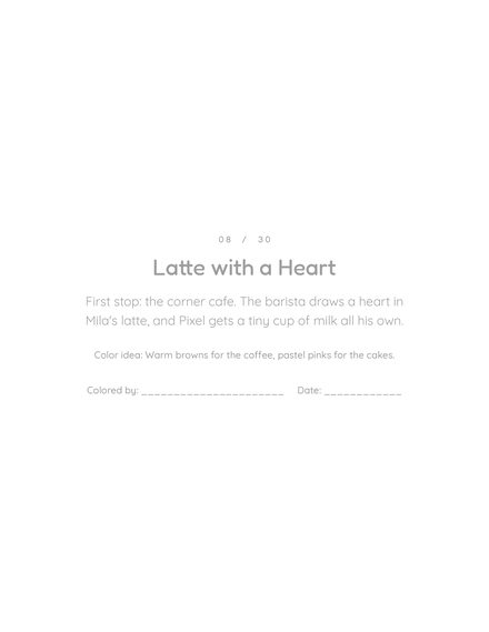 Story page: Latte with a Heart