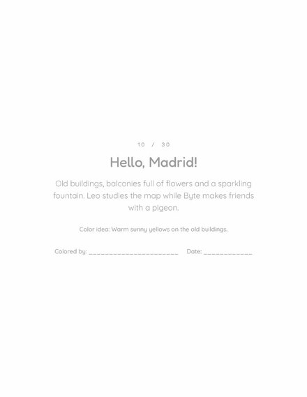 Story page: Hello, Madrid!