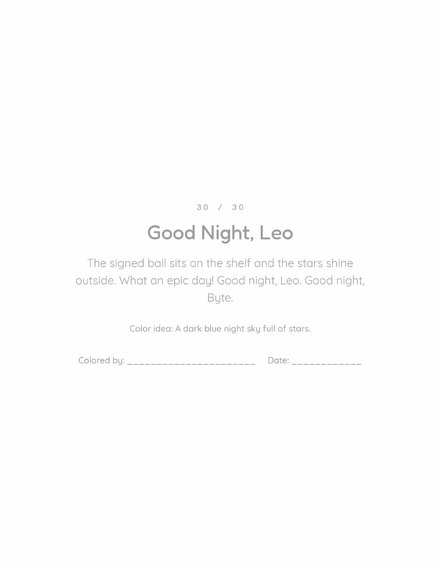 Story page: Good Night, Leo