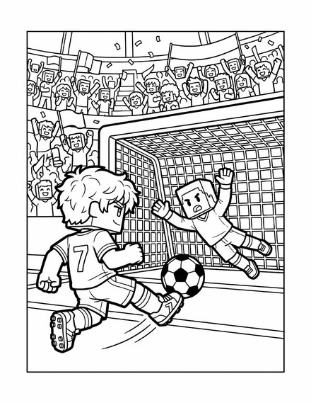 Coloring page: GOAL!