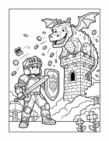 Coloring page: Dragon Boss