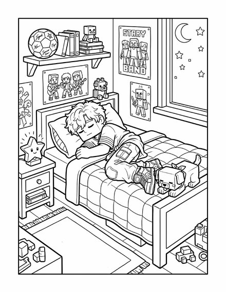 Coloring page: Good Night, Leo
